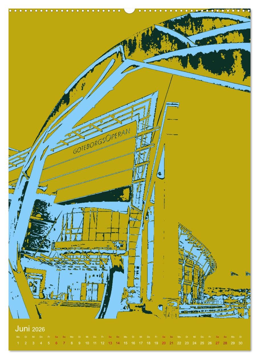 POP-ART meets Göteborg (hochwertiger Premium Wandkalender 2026 DIN A2 hoch), Kunstdruck in Hochglanz: Entdecke Göteborg im Pop-Art Stil (CALVENDO Orte)