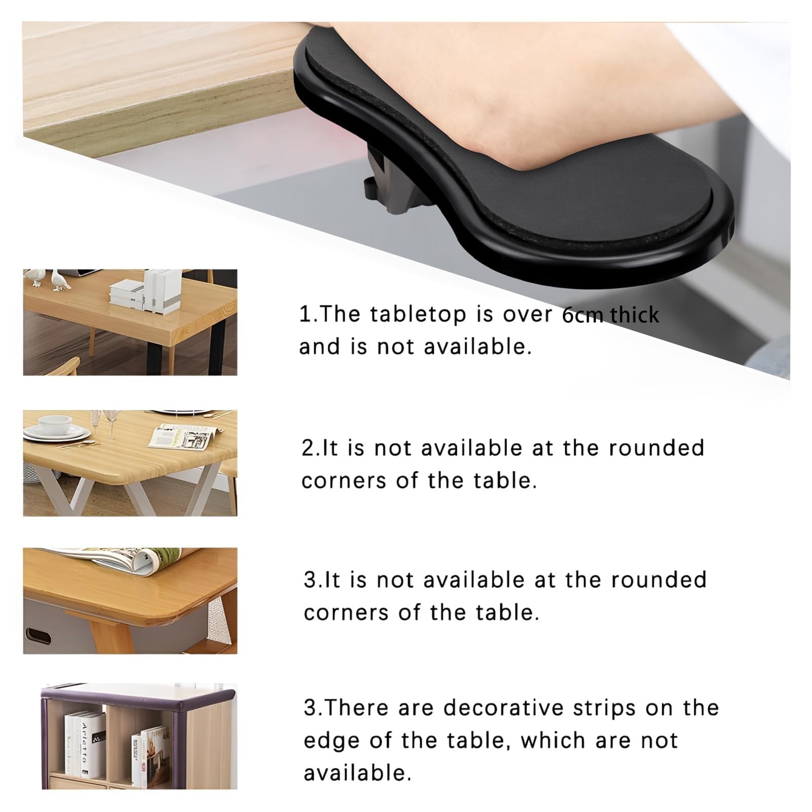 Bracciolo Pad Poggiapolso Braccio Regolabile Staffa di Supporto Ergonomico per Mouse 180°