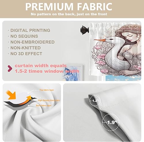 Miniatura 679 de Cenefas de cocina modernas con patrón de cobre marrón dorado para ventanas, cenefas opacas abstractas de marcas de arañazos y cortinas opacas