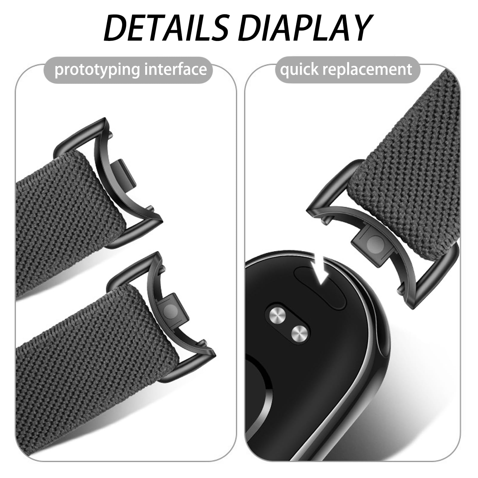 3 Pezzi Cinturino in Nylon Compatibile con Xiaomi Smart Band 9/Xiaomi Smart Band 8, Cinturino Solo per Xiaomi Mi Band 8/9, Morbido Cinturini per Donna Uomo