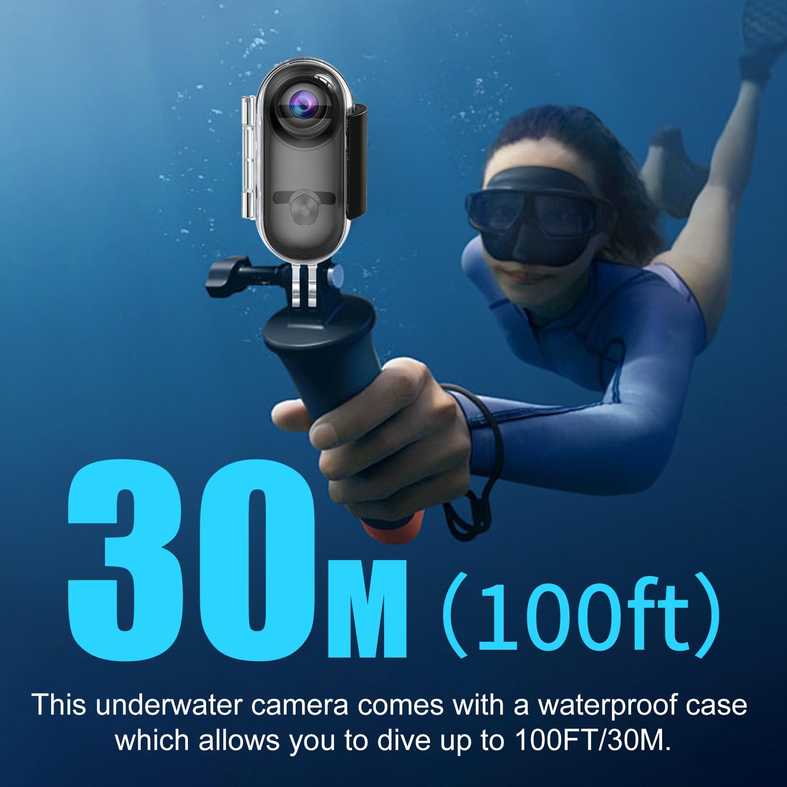 OBEST Mini Action 4K Caméra sous-Marine, Mini Cam Wi-FI étanche à l'eau