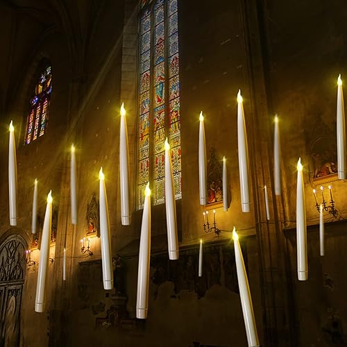 Miniatura 8 de Furora Lighting - Velas largas LED sin llama, para ventana, a pilas, velas eléctricas con función de temporizador de 6 horas