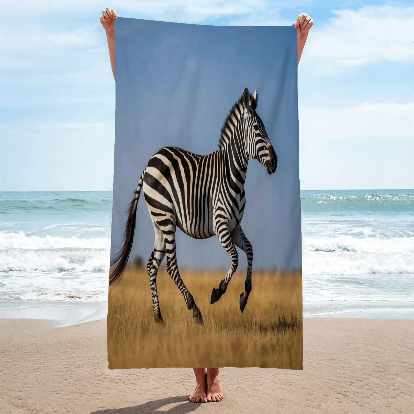 Ręcznik plażowy 200 x 200 wolnobieżny, szybki ręcznik plażowy, duży ręcznik plażowy z mikrofibry, szybkoschnący, ultra lekki, bez piasku, ręcznik plażowy