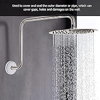 Vista 5 de DOITOOL Brida de brazo de ducha, cubierta de brida de ducha de acero inoxidable, placa de cubierta redonda de repuesto para cabezal de ducha, grifo