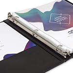 Samsill Professional Presentation 3 Ring Binder, View Binder with Clear Cover Sheet Window, 0.5 Inch Round Rings Hold 100 Sheets 8.5 x 11, Black