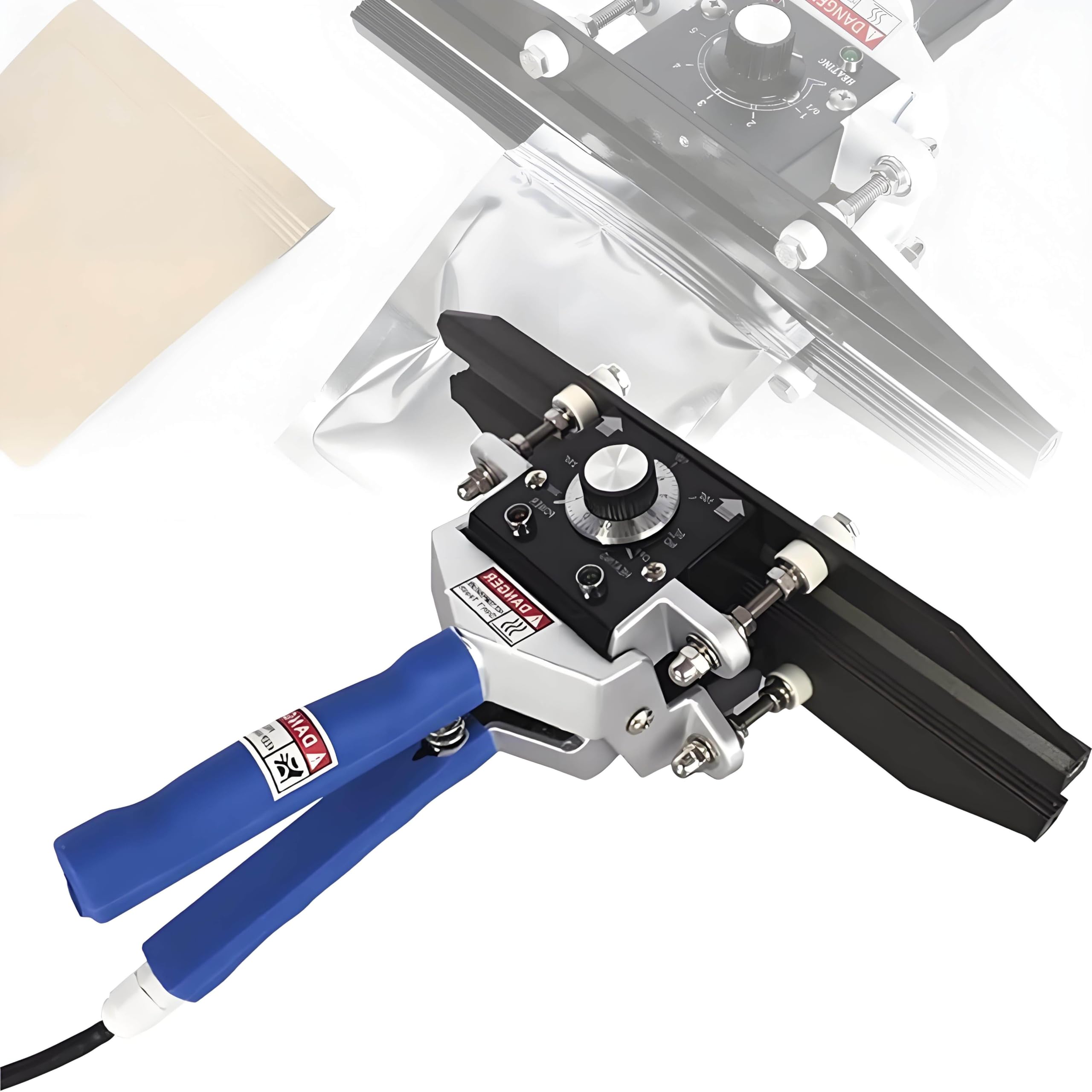 Selladora térmica portátil, Ancho de Sellado de 10 mm, máquina envasadora al vacío para Bolsas de Aluminio, Bolsas Kraft y Bolsas de celofán. 30cm/11.81in