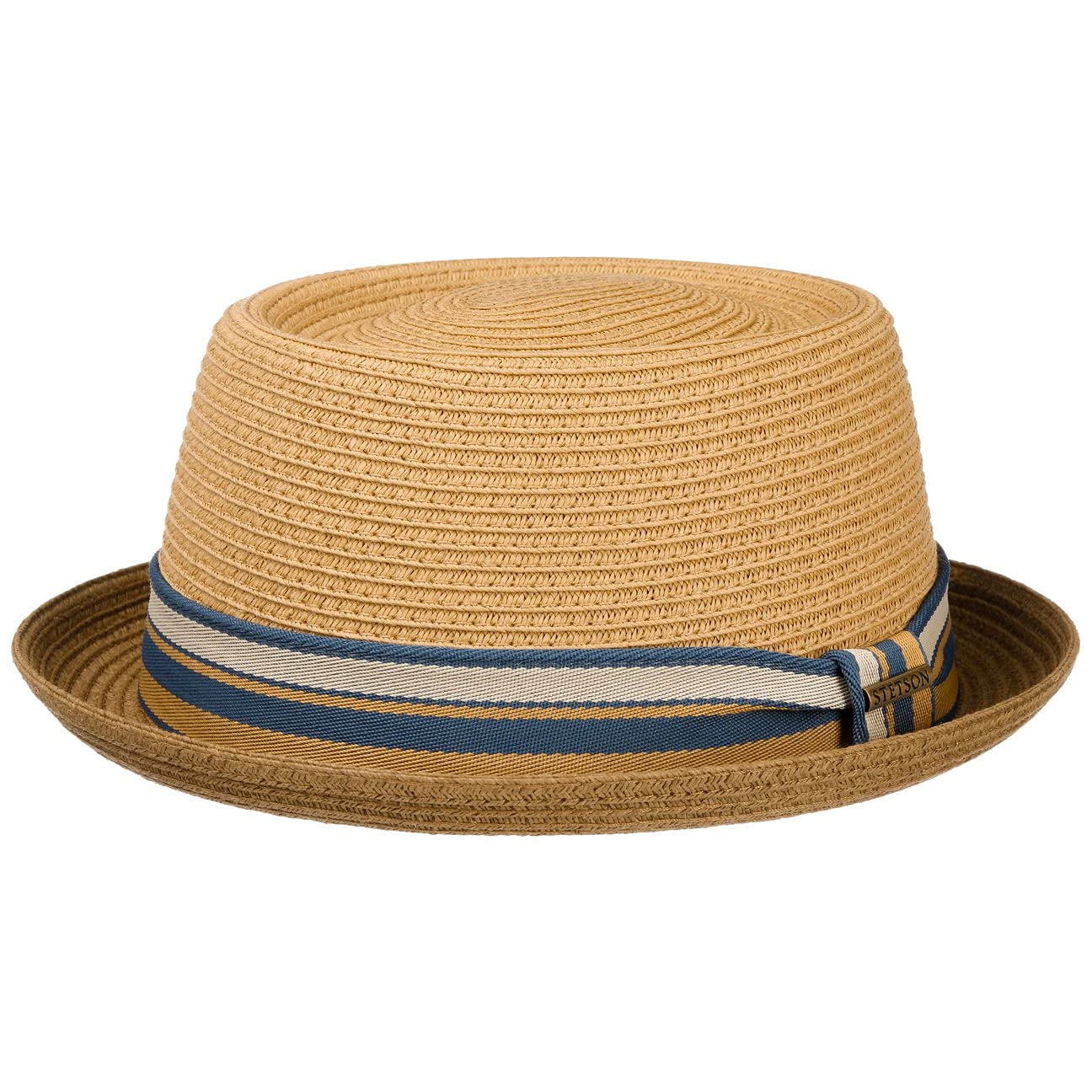 Stetson Sombrero de Paja Licano Toyo Pork Pie Mujer/Hombre - Playa Sol con Forro, Banda Grosgrain Primavera/Verano