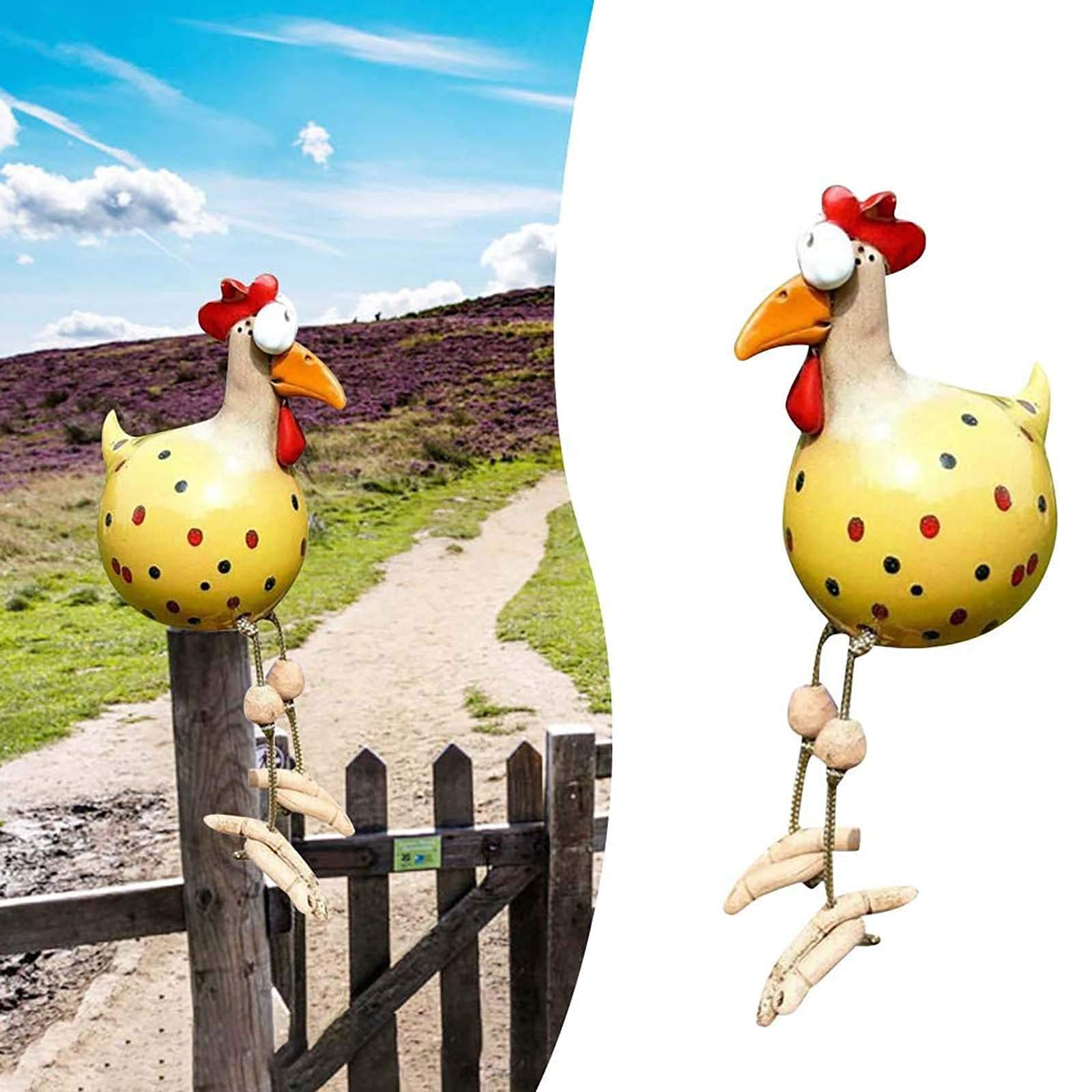 Statue De Poulet En Résine Pour Jardin – Décoration Drôle Et Durable Pour Extérieur (cour, Patio, Balcon) - 2