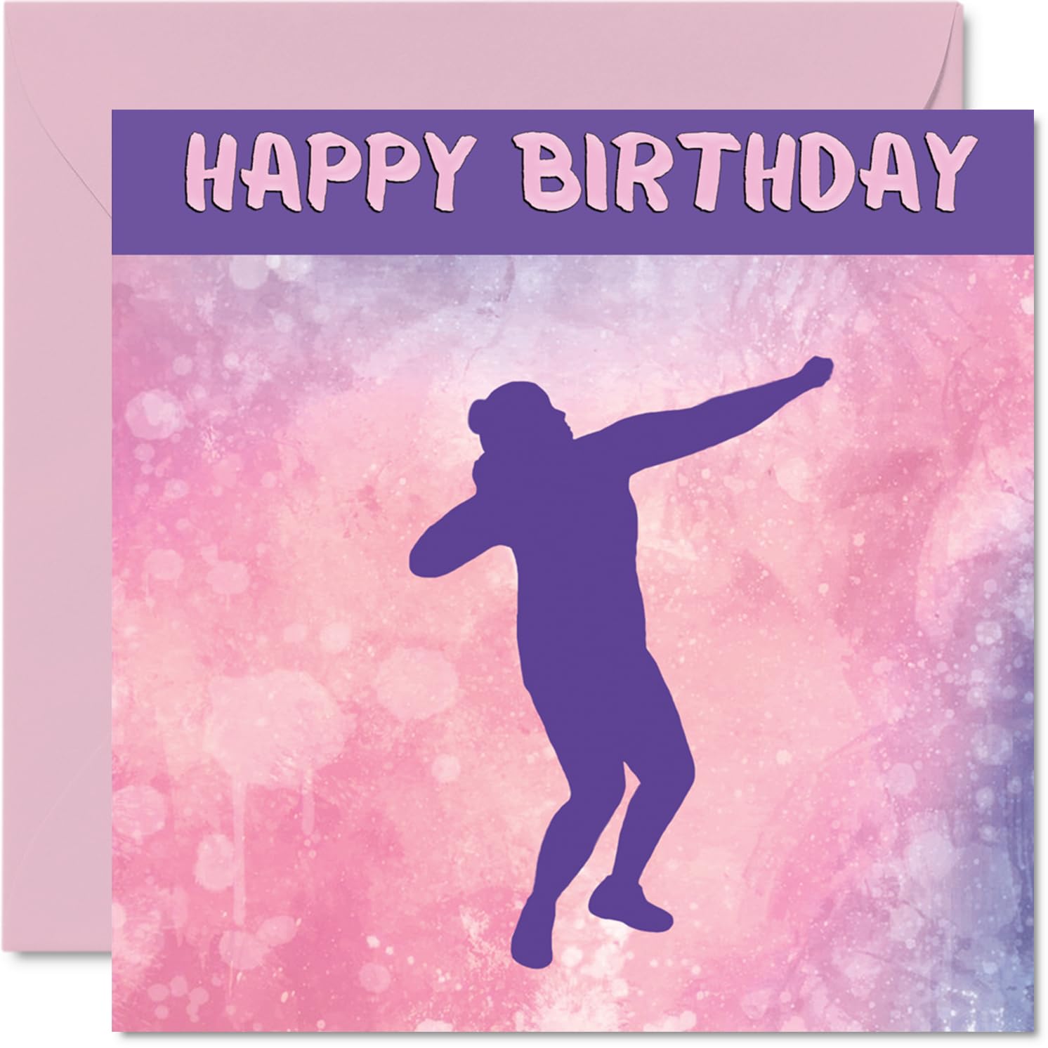 Sport Birthday Cards for Women Girls - Shotput Girls in Sport - Shotput Birthday Card for Friend Sister Daughter Niece Teammate, 145mm Athlete Greeting Cards