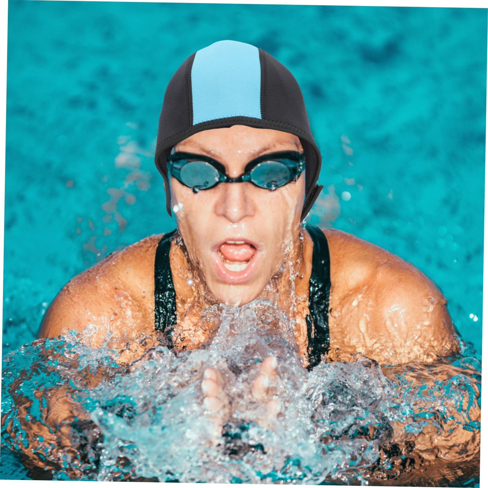 SUPVOX 3piezas Gorro De Natación De Goma para Buceo Capucha y Térmica para Invierno y Actividades Acuáticas Al Aire Unisex y Único