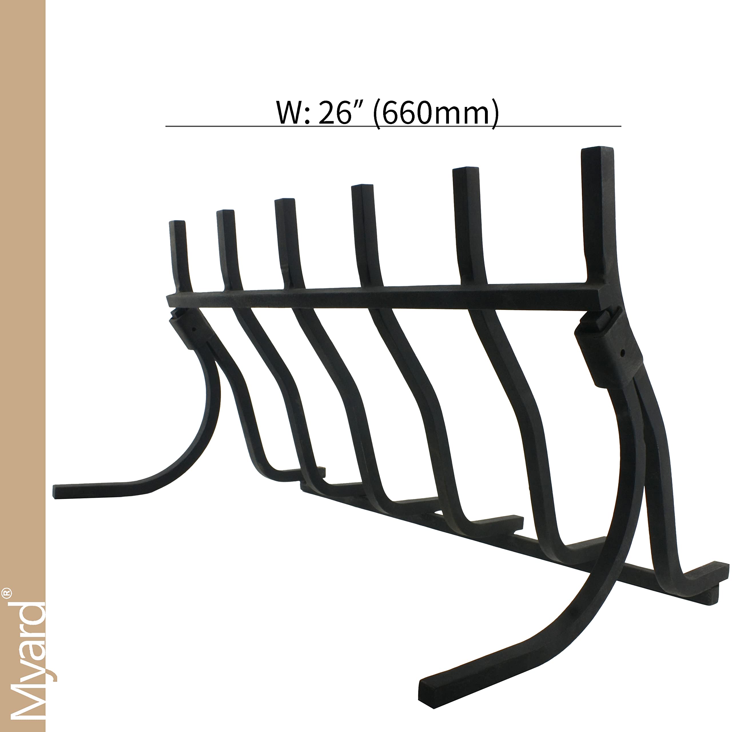 Burning Log Rack Snapklik.com : Myard PayandPack FG6 Fireplace Grate Wrought Iron Steel ...