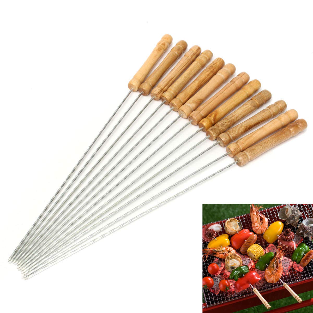 See full amazon price history chart for Domum Very Thick & Strong Metallic Galvanized Barbecue Metal Grilling Skewers with Wooden Handle.(Set of 12) Domum Very Thick & Strong Metallic Galvanized Barbecue Metal Grilling Skewers with Wooden Handle.(Set of 12) (B08DYBFVVG) Amazon Price History, Amazon Price Tracker