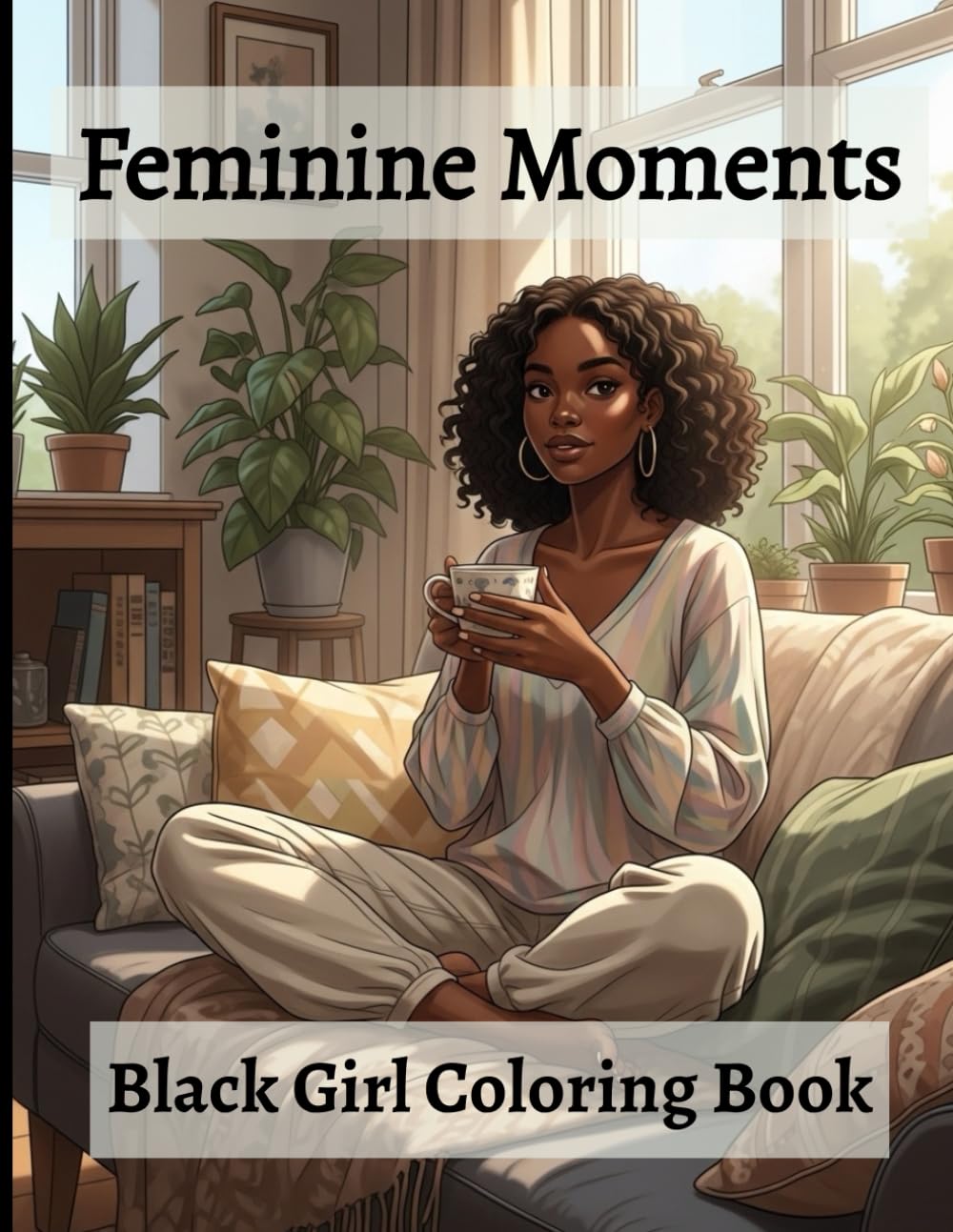Feminine Moments Black Girl Coloring Book: Soft Feminine Energy Inspired by Black Girl Beauty