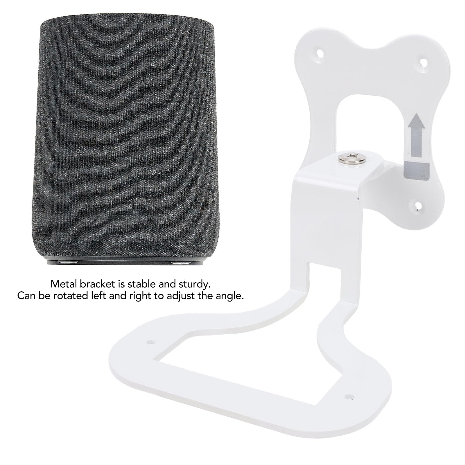 Eujgoov Soporte de Pared para Altavoz, Soporte Giratorio Ajustable de Metal para Altavoces Enchant, de Sonido Envolvente de Cine en Casa, Solución de Montaje Debajo del Televisor Que Ahorra Espacio