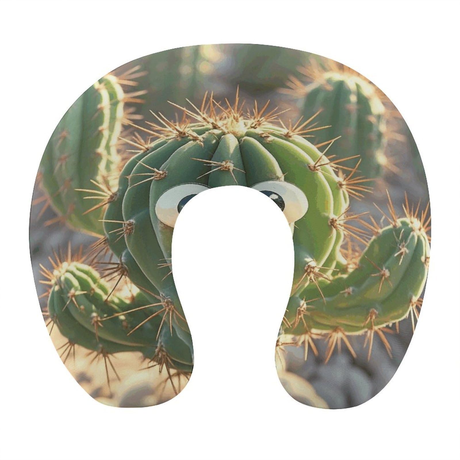 Btcowzrv Style Cute Cactus U Shaped Neck Pillow Travel Pillows