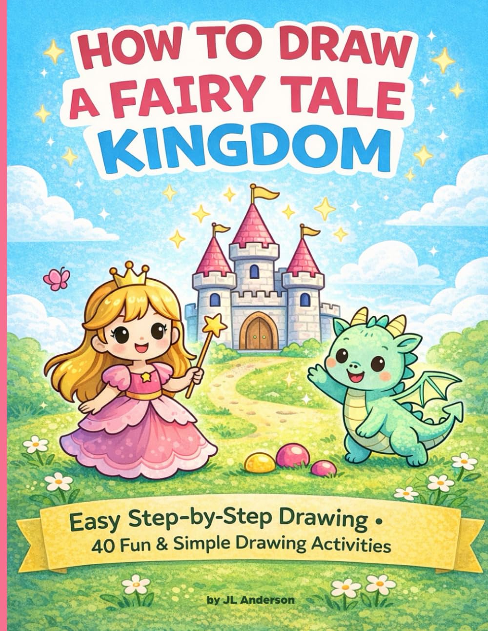 How to Draw a Fairy Tale Kingdom: Easy Step-by-Step Drawing for Kids | 40 Fun & Simple Fairy Tale Characters, Scenes & Activities