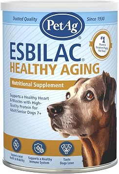 PetAg Esbilac Healthy Aging - 14 oz - Supports a Healthy Heart & Muscles with Protein for Adult/Senior Dogs 7+ Easy to Use