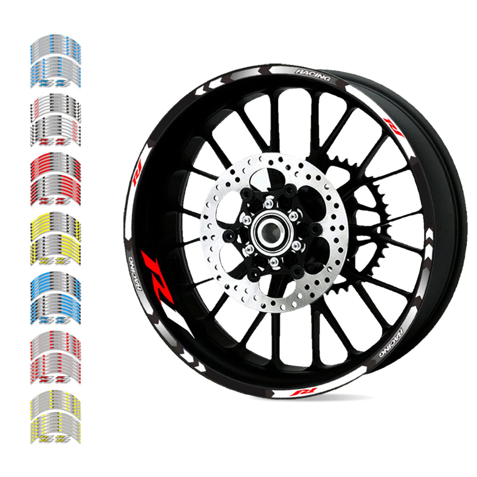 Wheel Stickers For Yamaha YZF-R1 R1 Rim Tape Motorcycle Decals Graphics - Foto 10