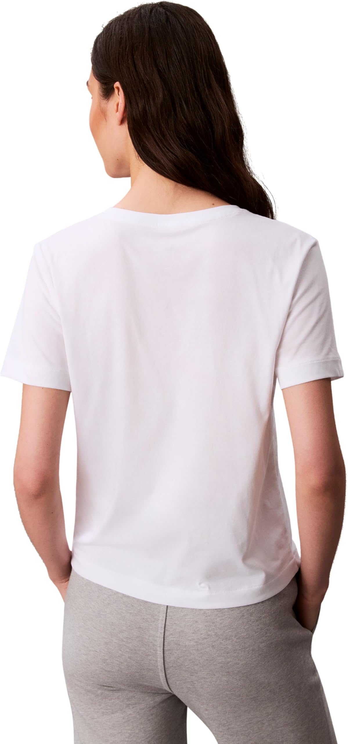 Calvin Klein A- Logo VN 2 Pack Tee Lv047c906g Maglietta Donna (Pacco da 2)