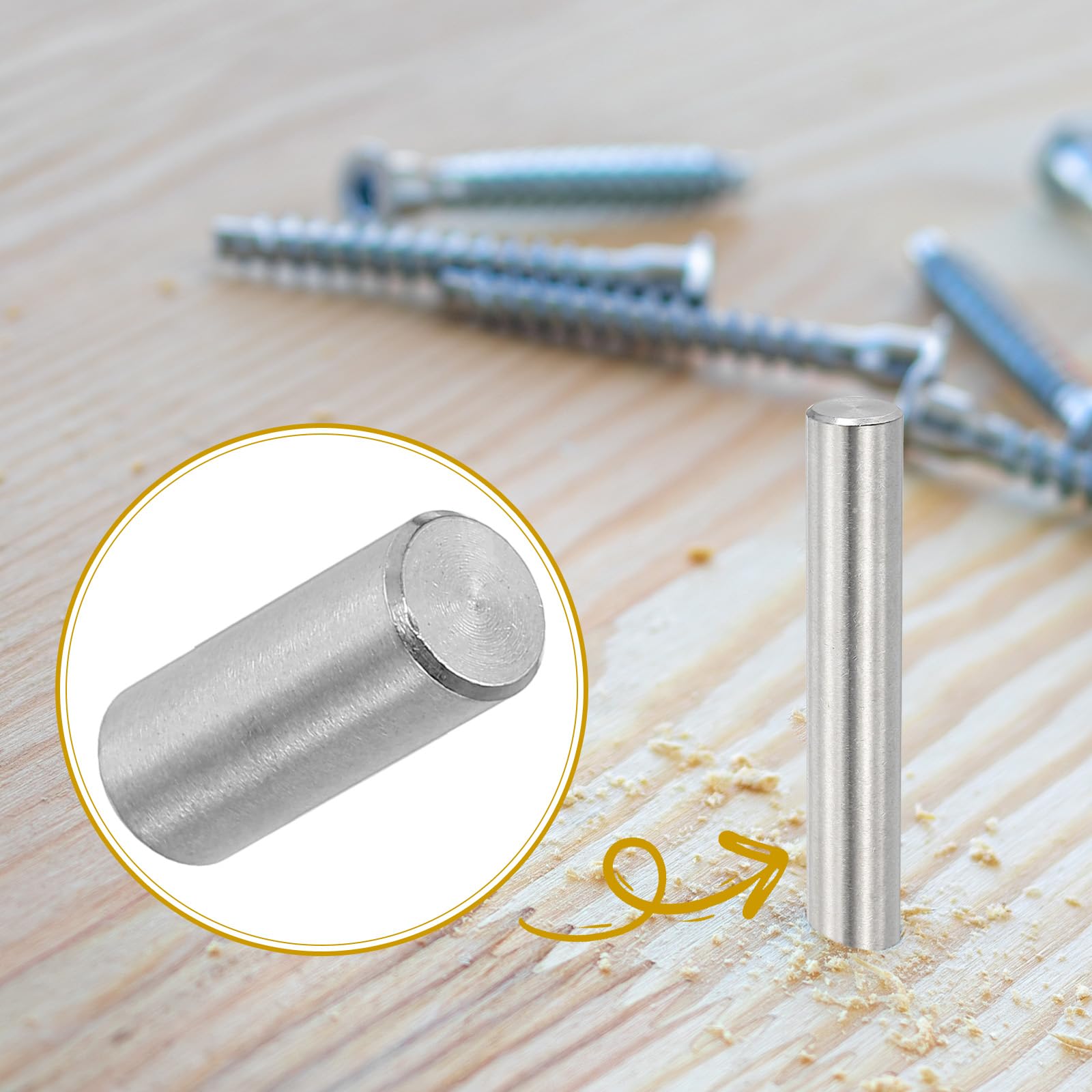 PATIKIL 8mm x 20mm Dowel Pin Stainless Steel - Image 4