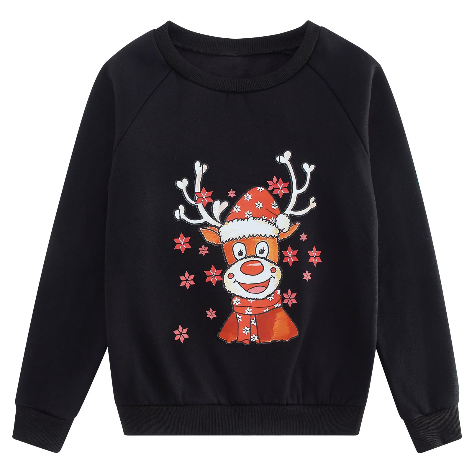 SFreeBo Sudadera de Navidad para niños Jersey para niñas Camiseta de Manga Larga de Invierno Jersey Informal de algodón con Estampado navideño para niños de 4-11 años