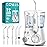 COSLUS Advanced Water Flosser for Teeth: 2 Modes & 12 Pressure Settings Electric Dental Pick for Orthodontic, Braces, Sensitive Gums - Home Use, 5 Jet Tips for Multiple Users, Family, White, E2