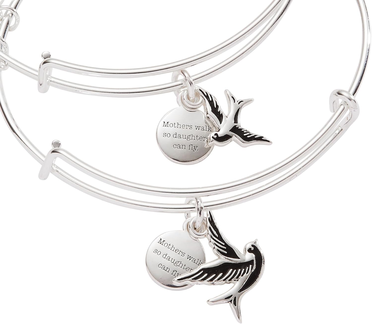 Alex and Ani Mother & Daughter Sparrow Bangle Set of 2