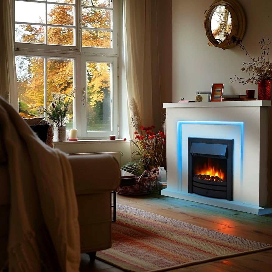 ModaLiving Ruby 2000W Electric Fireplace Heater Mantel Suite Multiple Colour Options Avaliable