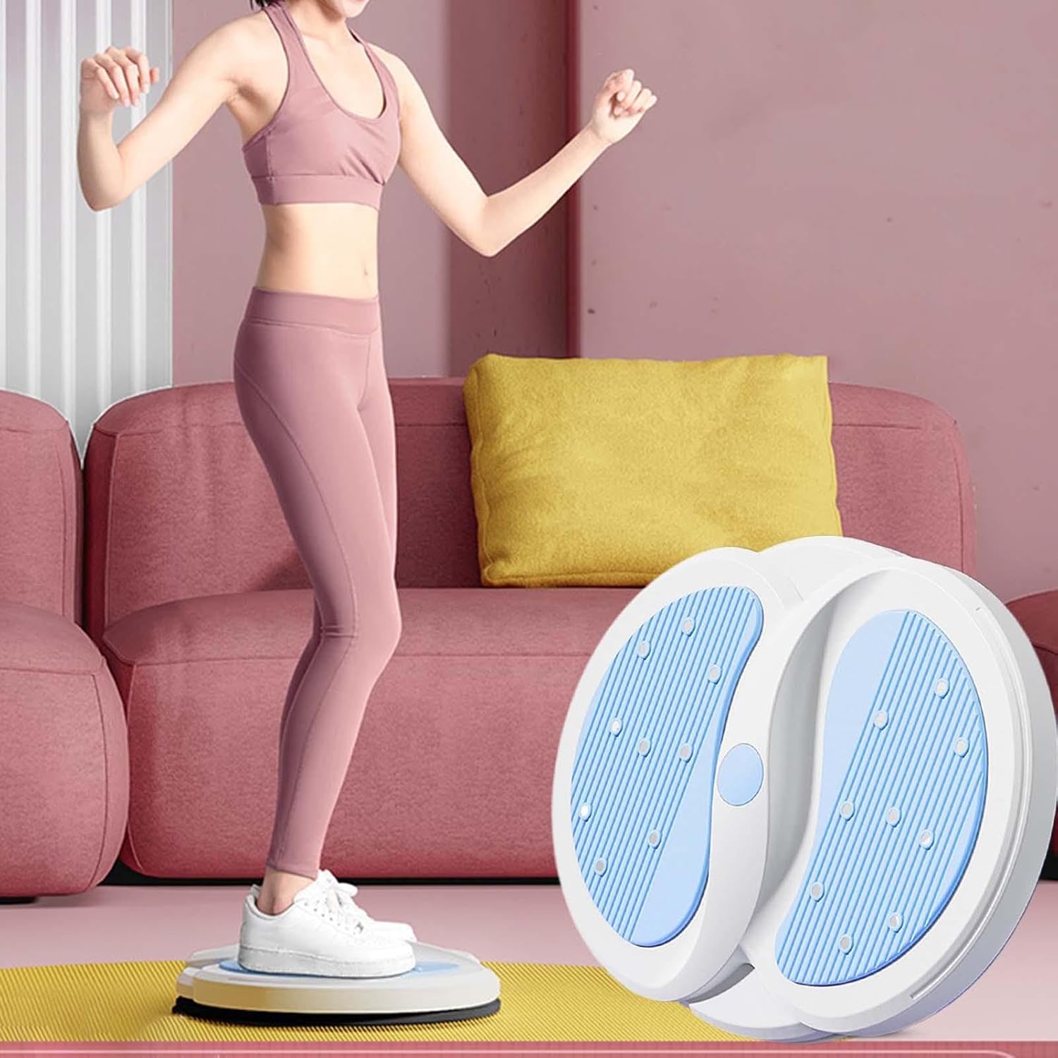 Waist Twister Exercise Disc | Body Twist Board for Home Workout | Anti Slip Twisting Plate for Weight Loss Balance Core Training, Purple, Pack of 1.