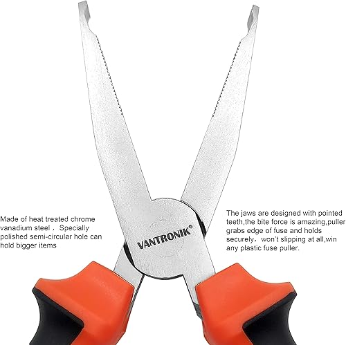 Miniatura 3 de VANTRONIK Extractor de fusibles y relé, herramienta para fusibles planos de hoja cuadrada en caja Jcase automotriz o relé en un vehículo, coche, RV