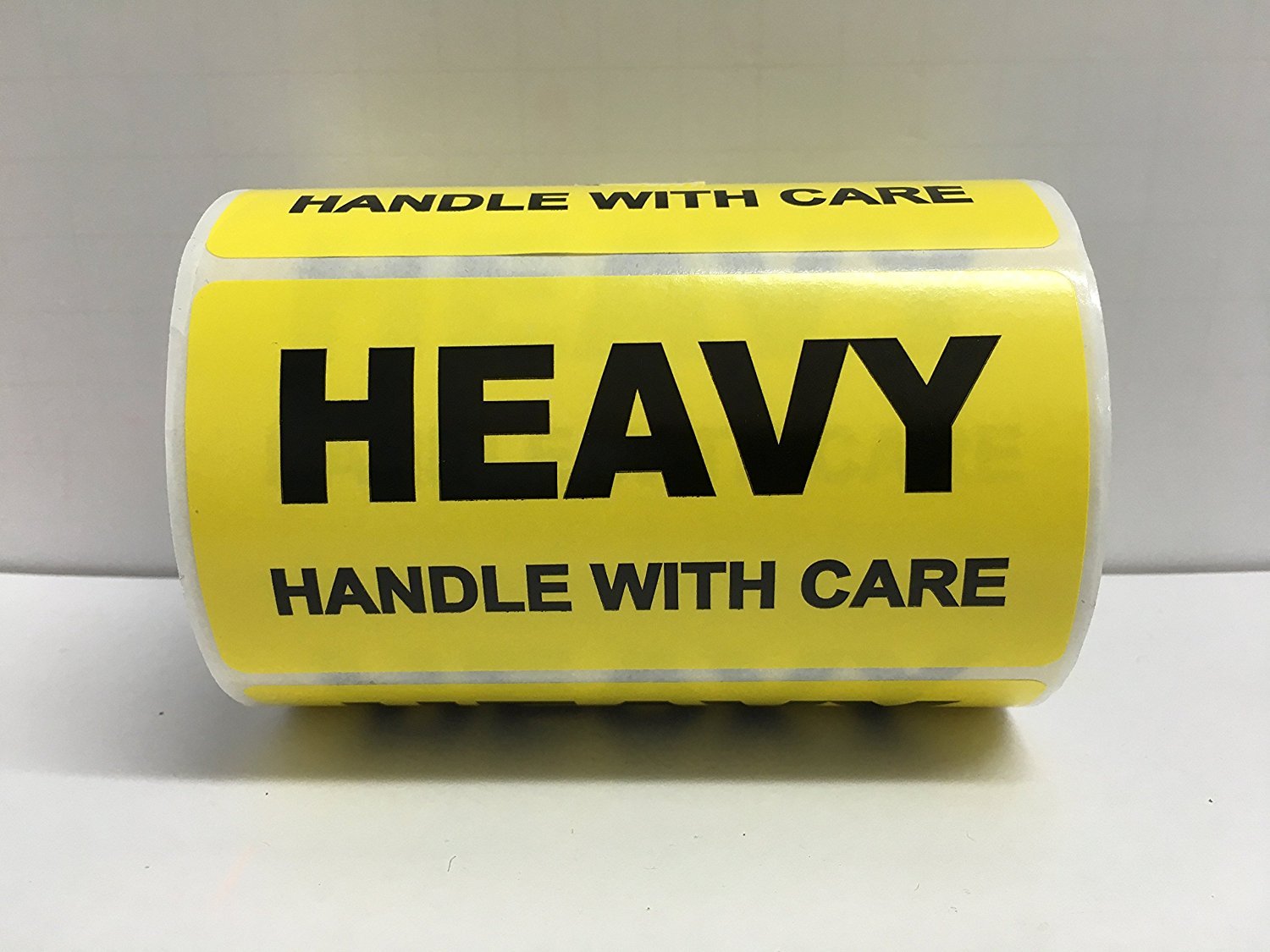 VishYogi Printers - 4”x2” Yellow Heavy Handle with Care Special Handling Shipping Warehouse Pallet Stickers Label Count (400)