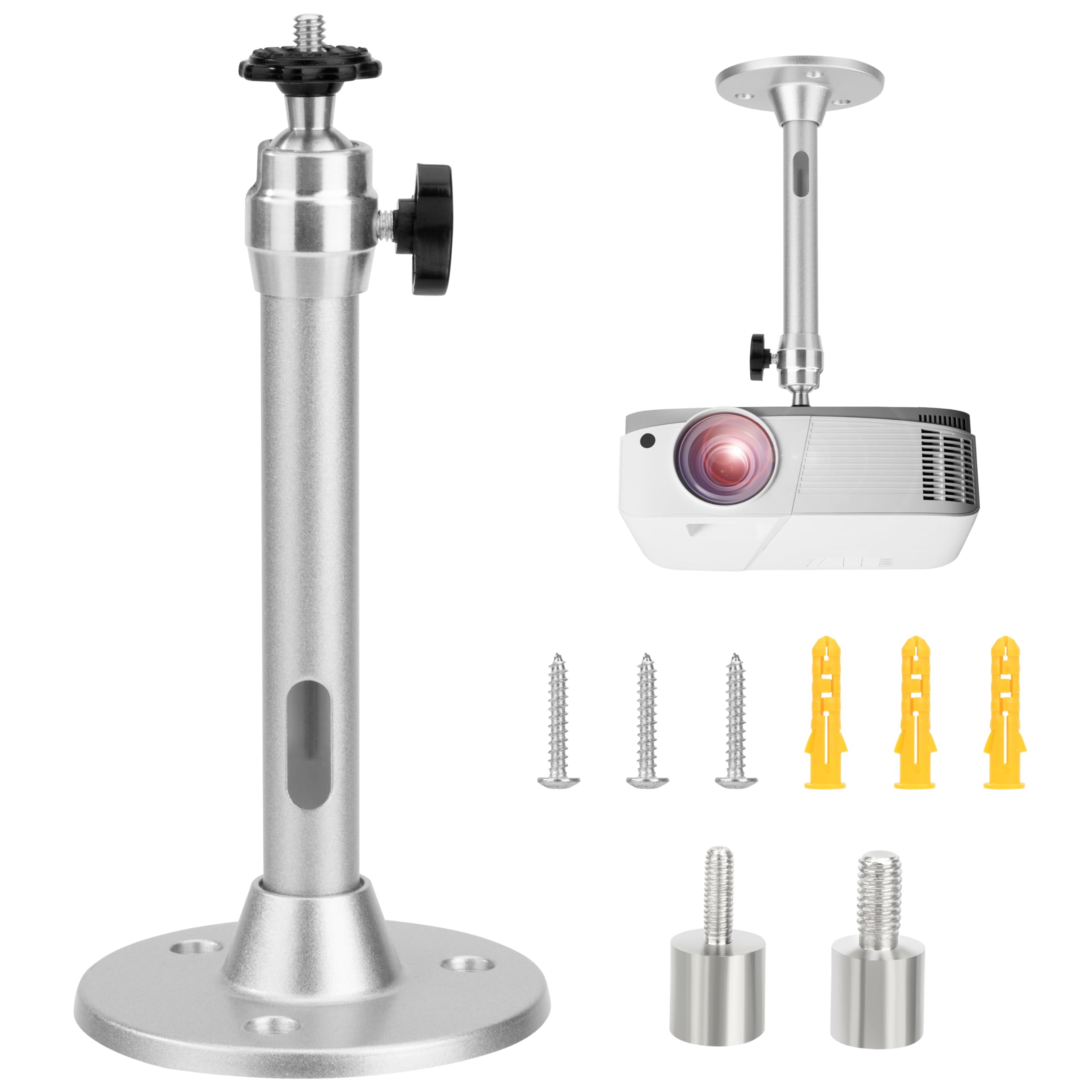 Staffa Soffitto Per Proiettore - Supporto Regolabile 360° Per Mini Proiettori Fino A 5kg - QIMEI-SHOP - Foto 9