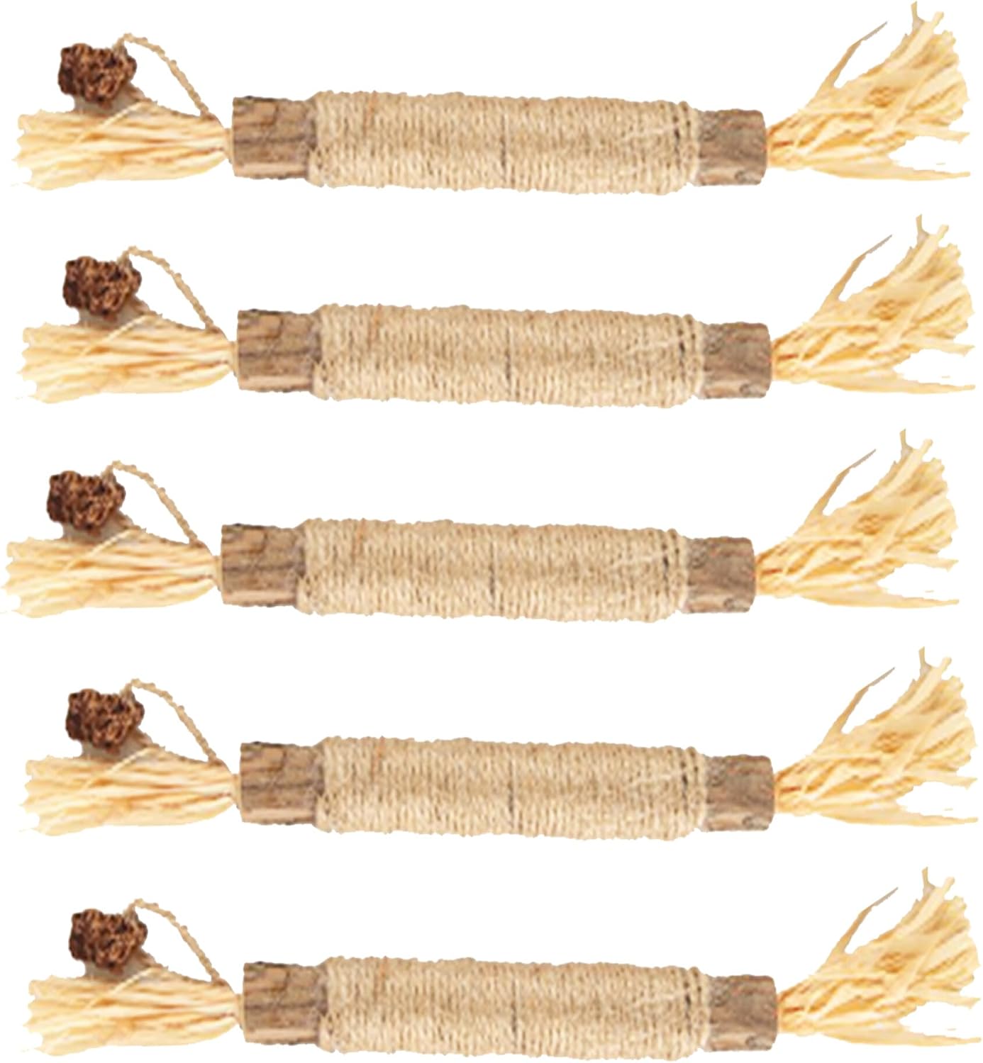 SunGrow Silvervine Sticks with Gall Fruit for Cats, Delicious Pet Snack for Kittens, Rabbits, Dogs, Oral Care Companion, Teething Chews, Chewing Treats with Bell, 7.7” (h) x 0.8 “(w), 5 Pieces