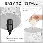 Touch Control Bedside Lampe avec 2 USB Ports, 3-Way Lampe de table pour chambre, CINSARY Lampe de table de nuit avec fond de fleur ronde pour salon Home Office (E26 LED Ampoule incluse)