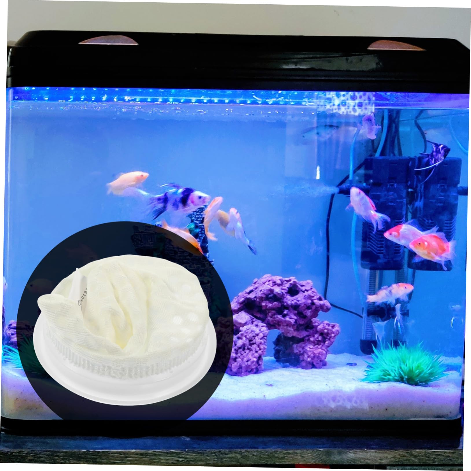 11 Piezas Calcetines para Filtro Acuario Honeycomb Bolsa Filtrante Resistente para Pecera Tanque de Agua Filtración Eficaz