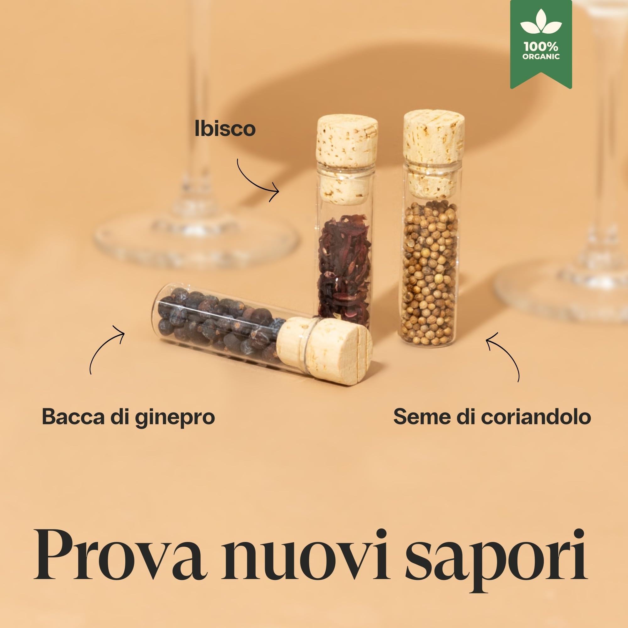 Cocora Kit Cocktail da 11 Pezzi | Set Gin Tonic Regalo | Misurino, Calici, Cannucce e Spezie | Idea Regalo