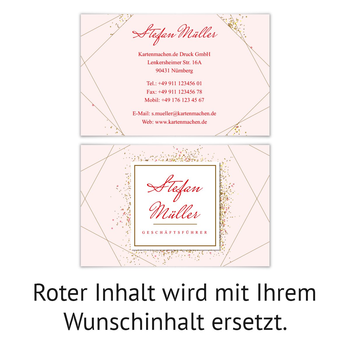 500 x Visitenkarten individuell Business Karten 300g/qm 85 x 55 mm - Stylingberater