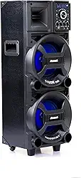 Amvox Caixa de Som Amplificada ACA 1101 Black Duplo 8-1100W RMS, Bluetooth, Equalizador, USB