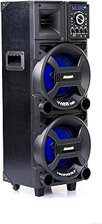 Amvox caixa de som amplificada aca 1101 black duplo 8-1100w rms