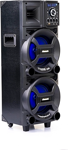 Amvox Caixa de Som Amplificada ACA 1101 Black Duplo 8-1100W RMS, Bluetooth, Equalizador, USB