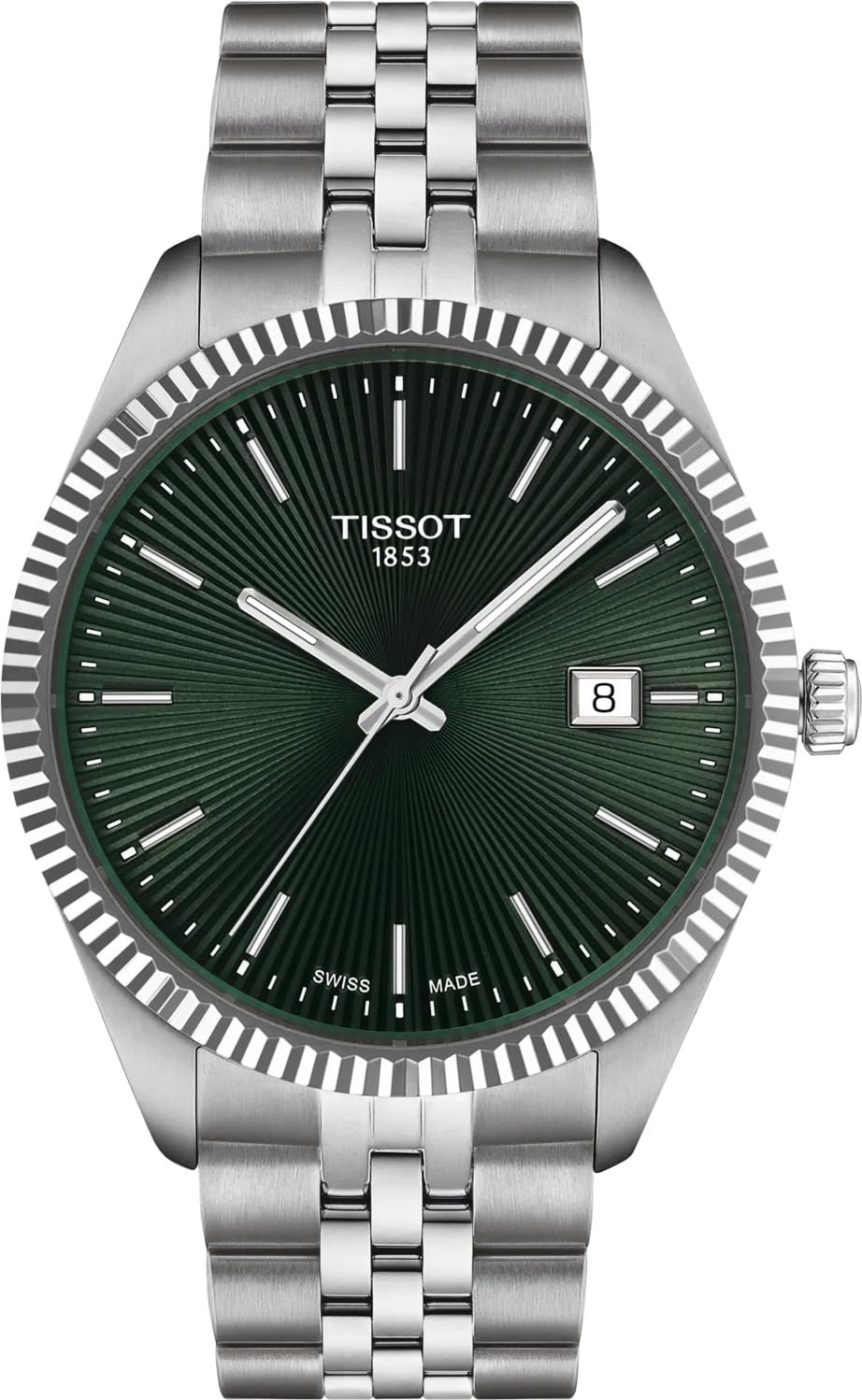 TISSOT(ティソ)Ballade T1564101109100 Men's Wristwatch, Gray, green, Classic