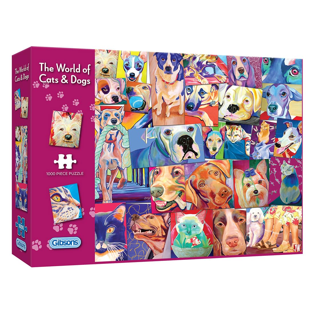 Gibsons The World of Cats & Dogs 1000 Piece Jigsaw Puzzle | Animal Jigsaw | Sustainable Jigsaw Puzzle for Adults Teens | Premium 100% Recycled Board | Great Gift | Gibsons Games โ image 1