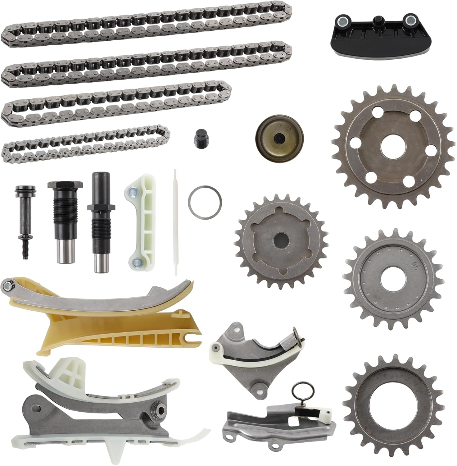 4.0 Engine Timing Chain Kit with Tensioner Cam Sprocker, Compatible with 1997-2010 Ford Explorer, 05-10 Mustang, 2001-2010 Ranger Mazda B4000,98-10 Mercury Mountaineer, Fits 4.0L V6 SOHC Engine