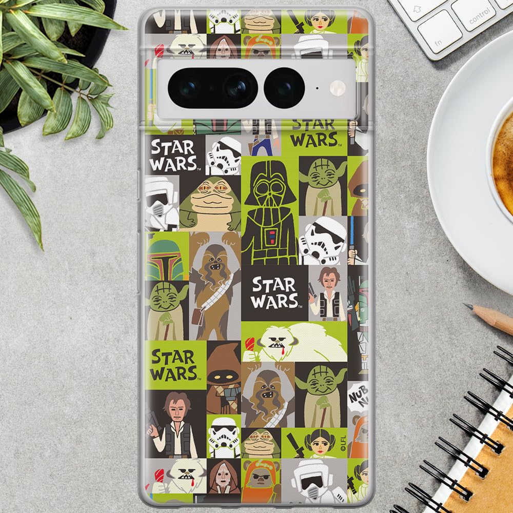 ERT GROUP custodia per cellulare per Google PIXEL 7 PRO originale e con licenza ufficiale Star Wars, modello 033 adattato in modo ottimale alla forma dello smartphone, custodia in TPU