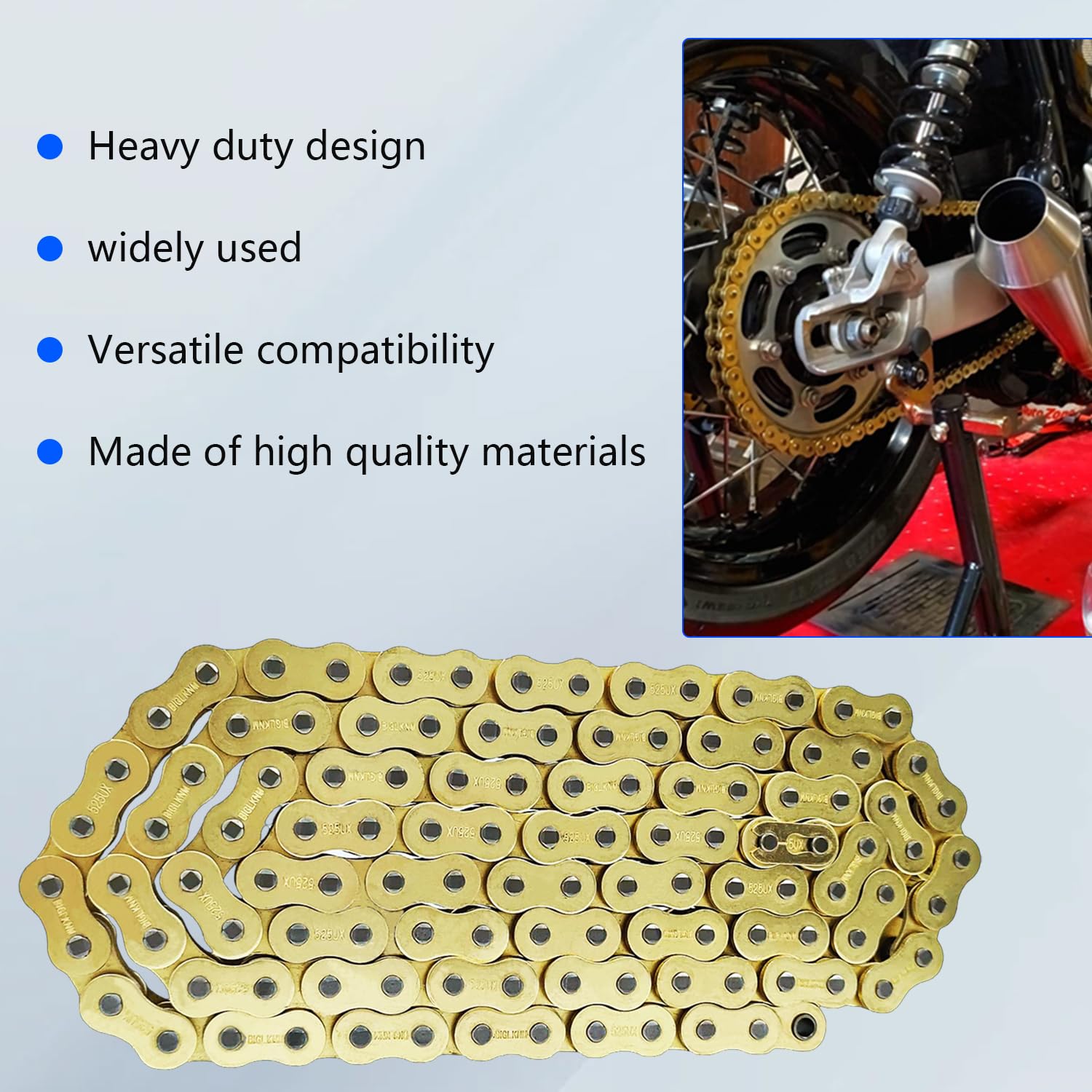 Amazon.com: BIGLKNM 525 X-Ring Motorcycle Chain 104 Links with