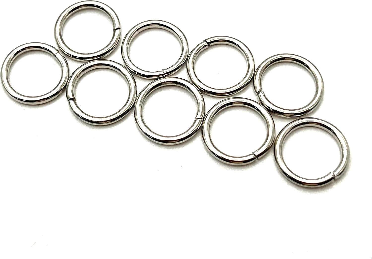 3dancraftit Round O Ring 1/2" / 13mm Iron for Buckle Straps Bags Belt Purse Hardware Making,Bag Replacement Nickel i23