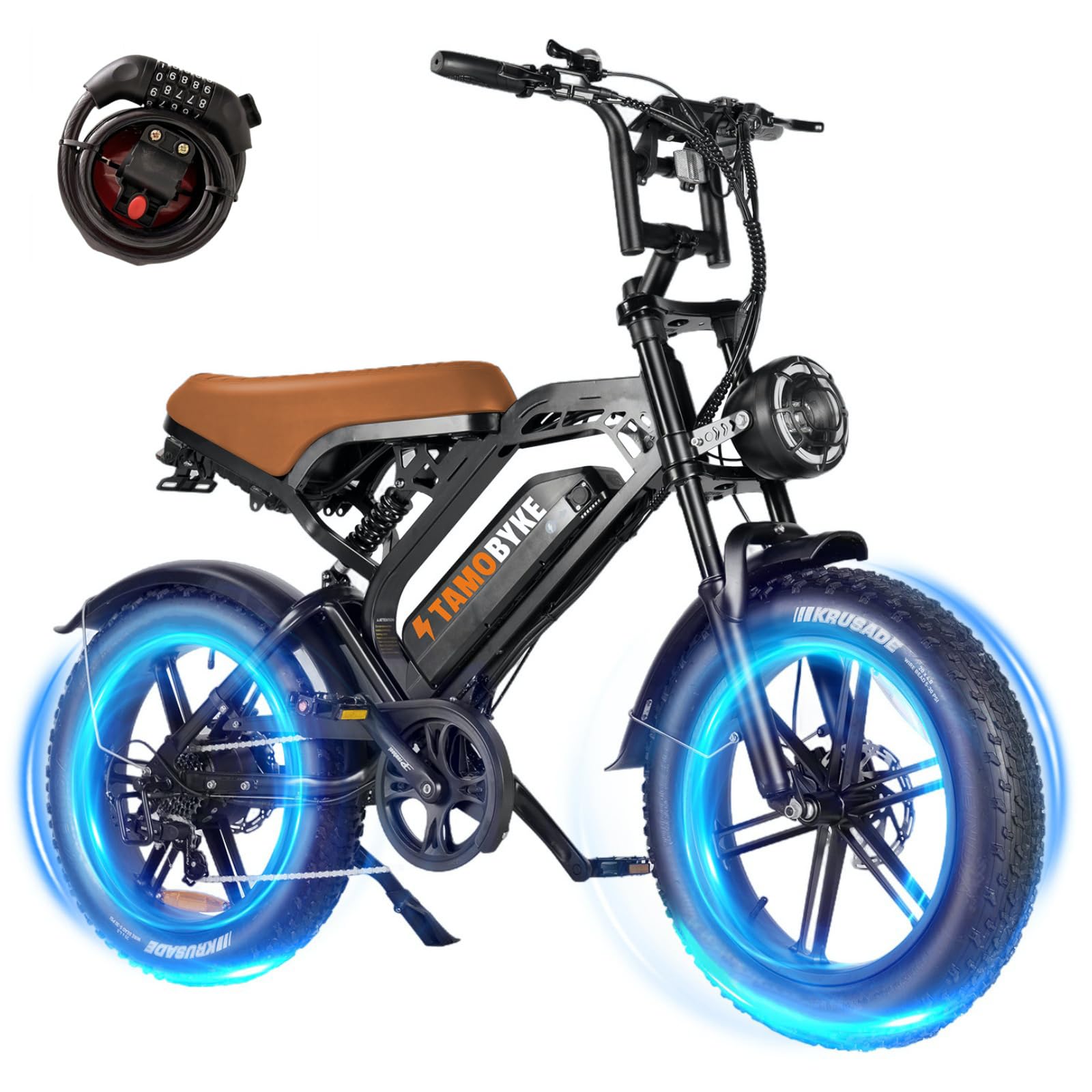Moped Style 1500W/2000W Electric Bike for Adults,28mph/30mph/33mph Ebike&34-180Miles PAS Range,48V15.6ah/18.2ah/ (874Wh) Larger Battery, 20'' Fat Tire Electric Bike,UL Safety Certified.