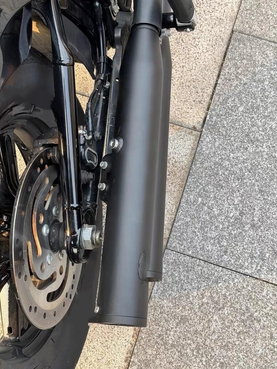 rura wydechowa motocyklowy wydech Rura Tłumika Układu Wydechowego Motocykla Pasuje Do Harley Softail Fat Boy Low Rider Breakout Street Bob Heritage Classic(Chrome 23-25)