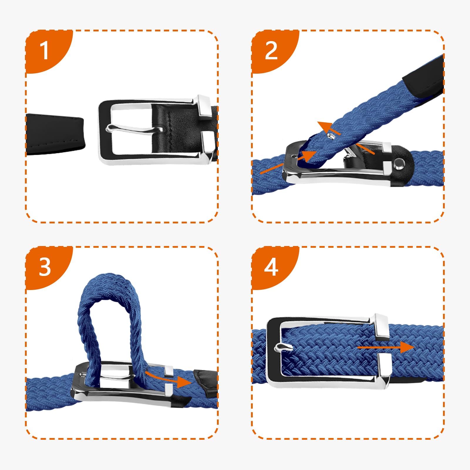 LAKIDAY Cintura in Tessuto Cintura Elasticizzata Cintura intrecciata cintura intrecciata Elastica perUomo e Donna ampia lunghezza da 3,5 cm da 100 cm a 130 cm