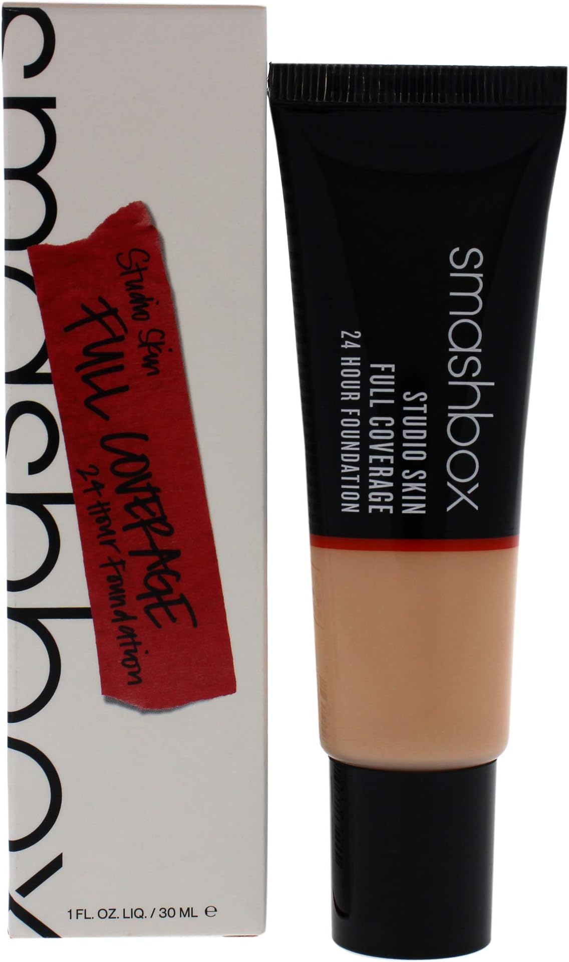 SmashboxStudio Skin 24 Hour Full Coverage Foundation - 1.0 Fair With Cool Undertone Plus Hints Of Peach for Women 1 oz Foundation